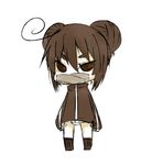  ahoge arisugawa_nanao brown_eyes brown_hair chibi copyright_request double_bun jacket solo track_jacket 