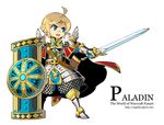  armor banned_artist blonde_hair blue_eyes braid paladin_(world_of_warcraft) shield solo sword warcraft weapon world_of_warcraft xil 