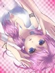  bad_id bad_pixiv_id breasts final_fantasy final_fantasy_xiii guusu highres jewelry large_breasts nail_polish necklace open_mouth pink_hair pink_nails serah_farron side_ponytail smile solo 