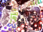  cape danmaku dress gradient_hair haru_ion hijiri_byakuren long_hair multicolored_hair purple_eyes solo sorcerer's_sutra_scroll touhou 