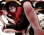 bad_id bad_pixiv_id black_hair engrish grin hat male_focus mapi monkey_d_luffy one_piece one_piece:_strong_world ranguage red_eyes sandals shirt shorts smile solo straw_hat 