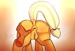  2015 anus applejack_(mlp) butt butt_grab clitoris cutie_mark disembodied_hand dissyshy dock earth_pony equine female feral friendship_is_magic hand_on_butt horse mammal murderousart my_little_pony pony presenting pussy raised_tail rear_view simple_background spread_anus spreading 
