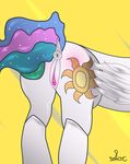  2015 abstract_background animal_genitalia anus clitoris cutie_mark equine female friendship_is_magic horn horse mammal my_little_pony nude princess_celestia_(mlp) pussy solo spirit_of_chaos winged_unicorn wings 