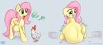  augustbebel avian belly big_belly bird chicken chubby equine female fluttershy_(mlp) friendship_is_magic horse mammal my_little_pony pegasus pony vore wings 