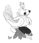  2015 avian balls big_breasts big_feet bird bird_taur boo3 breasts cum dickgirl echoen greyscale huge_breasts hyper intersex monochrome multi_penis nipple_play nipples penis simple_background solo taur white_background 