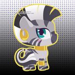  chibi cute ear_piercing equine female friendship_is_magic happy mammal miss-glitter_(artist) my_little_pony piercing smile solo zebra zecora_(mlp) 