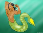  2015 aaron_(undertale) abs armpits biceps equine fish horse hybrid immelmann male mammal marine muscular pecs solo undertale video_games 