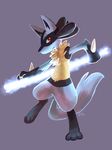  bone canine lucario mammal nintendo pok&eacute;mon red_eyes spikes video_games yassui 