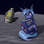  2015 book confusion digital_media_(artwork) equine f13proxima female feral friendship_is_magic hair horn long_hair mammal my_little_pony outside princess_luna_(mlp) russian_text spacecraft text translated vehicle winged_unicorn wings 