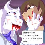  anthro blood caprine crying duo english_text female goat human mammal monster protagonist_(undertale) sad tears text toriel undertale video_games 