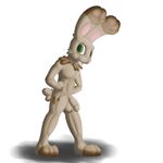  anthro balls bunnelby flygon_(artist) fur lagomorph long_foreskin looking_at_viewer male mammal nintendo nude penis pok&eacute;mon posexe rabbit rodent simple_background solo uncut video_games white_background 