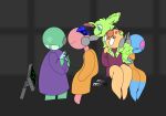 ambiguous_gender anesthesia bodily_fluids brain_tumor cancer cardiac_monitor cloak clothing crying feral five_pebbles_(rain_world) gloves group hand_holding handwear hi_res humanoid iterator_(rain_world) iv_line laugh looks_to_the_moon_(rain_world) mao06 medical_instrument no_significant_harassment_(rain_world) rain_world rot sad saint_(rain_world) scientific_instrument seven_red_suns_(rain_world) signature slugcat syringe tears tumor videocult