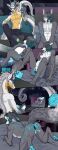 abdominal_bulge absurd_res anal_fluids anthro anus blue_anus blue_body blue_eyes blue_fur blue_insides blue_knot blue_penis blue_pussy blue_sclera bodily_fluids canid canine canis chest_tuft dragon duo eastern_dragon erection female fur furred_dragon furred_scalie gaping gaping_anus genitals grey_body grey_fur hi_res knot male male/female mammal mythological_creature mythological_scalie mythology penis pussy scalie shack_(artist) tuft voodoo voodoo_penetration white_body white_fur wolf