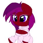  2015 alpha_channel anthro big_breasts breasts cleavage clothed clothing equine fan_character female friendship_is_magic fur hair horse keyhole_turtleneck kittyriffic magenta_hair mammal my_little_pony neon_potpourri pony purple_eyes red_skin simple_background sweater transparent_background 