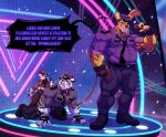  alexei-prowess(artist) anthro athletic athletic_female belt bottomwear buckteeth claws clothing dress_shirt felid female fingerless_gloves five_nights_at_freddy's five_nights_at_freddy's_3 footwear gloves grey_clothing grey_shirt grey_topwear group handwear hat headgear headwear hi_res humanoid kiddie_jukes lagomorph leash leporid loose_necktie male male/female male/male mammal markings missing_ear musclegut muscular muscular_anthro muscular_male necktie nightguard pantherine pants purple_clothing purple_shirt purple_topwear rabbit scottgames scut_tail sharp_teeth shirt shirt_pocket shoes short_tail springtrap_(fnaf) striped_markings striped_tail stripes tail tail_markings teeth tiger tiger_tail tight_bottomwear tight_clothing tight_pants tight_shirt tight_topwear topwear trio uniform 