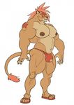  anthro bulge feline furious lion male mammal muscular nipples pridestar_(furious) solo 