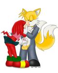  canine darthglacier echidna fox kissing knuckles_the_echidna male male/male mammal miles_prower monotreme penis sonic_(series) sonicharinezumi 