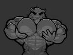  abs biceps big_muscles feline ginga hyper hyper_muscles jaguar male mammal monochrome muscular nude pecs ripped-saurian sketch solo whiskers 