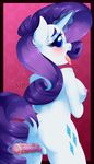  2015 anthro anthrofied anus blue_eyes breasts butt cutie_mark dock equine eyeshadow faerae female friendship_is_magic fur glowing hair hi_res horn insertion levitation long_hair magic makeup mammal my_little_pony nipples nude open_mouth penetration purple_hair pussy pussy_juice rarity_(mlp) sex_toy solo tongue tongue_out unicorn vaginal vaginal_insertion vaginal_penetration white_fur 