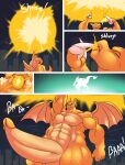 2022 abs absurd_res animated anthro big_penis charizard charmeleon city city_background cityscape claws energy energy_ball erection evolution evolution_(transformation) evolving expansion fist generation_1_pokemon genital_expansion genitals glowing glowing_eyes hi_res huge_penis hyper hyper_genitalia hyper_penis macro male musclegut muscular muscular_anthro muscular_male muscular_thighs nintendo onomatopoeia orange_body pecs penis penis_expansion pokemon pokemon_(species) raised_hand short_playtime smile smirk solo sound_effects spread_wings tail text thebigbadwolf01 thick_thighs transformation wings