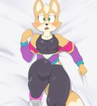  acstlu anthro bed blush braces breasts canine crossgender eyelashes female fox fox_mccloud fur grabbing_sheets green_eyes looking_at_viewer mammal nintendo open_mouth solo star_fox video_games 