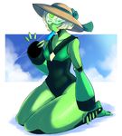  2015 alien chikkbug clothed clothing female gem_(species) green_skin peridot_(steven_universe) queenchikkbug solo steven_universe thick_thighs wide_hips 