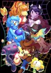 anthro asian_clothing avian axis_(undertale_yellow) bird breasts canid canine ceroba_ketsukane clothing clover_(undertale_yellow) cowboy cowboy_hat dalv_(undertale_yellow) east_asian_clothing electricity electricity_manipulation elemental_manipulation energy_ball female flowey_the_flower fox gameplay_mechanics grid group gun handgun hat headgear headwear hi_res human japanese_clothing kimono machine male mammal martlet_(undertale_yellow) one_eye_closed poncho ranged_weapon revolver robot rope sheriff sheriff_badge smile smirk soul_(undertale) starlo_(undertale_yellow) stern tyaki undertale undertale_(series) undertale_yellow vampire weapon wink