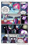  2015 blue_eyes blue_fur changeling comic crown cutie_mark donzatch english_text equine female friendship_is_magic fur hair horn horse laugh male mammal melee_weapon multicolored_hair my_little_pony pegasus pink_fur pink_hair pinkie_pie_(mlp) pony princess_cadance_(mlp) princess_celestia_(mlp) purple_eyes purple_fur purple_hair queen_chrysalis_(mlp) rainbow_blood rainbow_dash_(mlp) rainbow_hair shining_armor_(mlp) sword text twilight_sparkle_(mlp) unicorn weapon winged_unicorn wings 