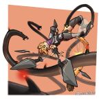 2025 action_pose anthro armor biped black_clothing black_gloves black_handwear black_nose black_spots bulge cheetah claws clenched_teeth clothed clothing felid feline fingerless_gloves gloves handwear head_tuft hi_res holding_object holding_ranged_weapon holding_weapon joykill_(character) jumping kerchief kunai leg_armor machinewithsoul male mammal markings neckerchief neckwear pose ranged_weapon simple_background solo spots spotted_body teeth tentacles throwing_object tight_clothing toe_claws tuft vambrace weapon yellow_body