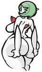  2014 alpha_channel big_breasts big_butt blush breasts butt butt_grab female gardevoir gastrictank green_hair hair hand_on_butt holding_butt huge_butt humanoid looking_back mega_evolution mega_gardevoir nintendo nude pok&eacute;mon pussy rear_view solo video_games white_body white_skin 