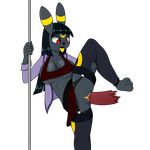  anthro black_hair breasts clitoris clothing disembodied_penis eeveelution female hair male nintendo penis pok&eacute;mon pole pussy quin-nsfw red_eyes red_penis sex tongue tongue_out umbreon video_games 