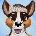  2015 anthro canine cute dog fur hair jamesfoxbr lineless looking_at_viewer male mammal open_mouth paint piercing simple_background smile solo teeth tongue 