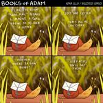  &lt;3 2015 adam_ellis comic cute english_text eyes_closed feral gastropod grass letter rope side_view slime smile snail solo text 