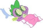  blanket cute friendship_is_magic happy male my_little_pony open_mouth pillow porygon2z relaxation relaxing smile solo spike_(mlp) 