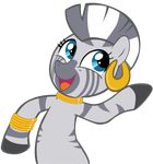  ear_piercing equine female friendship_is_magic happy horse mammal my_little_pony open_mouth piercing pony smile solo source_request unknown_artist zebra zecora_(mlp) 