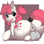  &lt;3 &lt;3_eyes 2015 anus balls big_balls border butt cutie_mark dickgirl earth_pony equine eyeshadow fan_character feral hair hooves horse huge_balls intersex kloudmutt licking licking_lips looking_at_viewer makeup mammal my_little_pony pink_hair pony solo tail_wrap tongue tongue_out white_border 