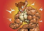  abs bambi cervine deer disney hyper hyper_muscles male mammal muscular nipples solo sweat vein wicky_salsa 