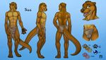  2015 4_toes abs abstract_background anthro blue_eyes brown_fur bulge butt claws clothed clothing flaccid front_view fur grin half-dressed loincloth looking_at_viewer male mammal model_sheet multiple_angles muscular mustelid open_mouth otter paws pecs penis rear_view side_view simple_background smile solo standing tagg_(cgibeast) tail_clothing toe_claws toes tongue topless tsaiwolf underwear webbed_hands whiskers 