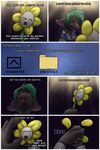  2015 anthro comic computer dragon english_text flower flowey_the_flower folder fur furred_dragon glue hidden_text mammal plant scottfraser subliminal text undertale video_games windings 