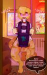 ageplay ambiguous_gender anthro baby_bouncer background_music bodily_fluids bouncing clothing dialogue diaper domestic_cat dripping feet felid feline felis fur harness head_tuft hi_res hindpaw hypnosis hypnotic_eyes infantilism inside mammal mind_control nursery object_in_mouth orange_body orange_fur pacifier pacifier_in_mouth paws poster purple_clothing purple_shirt purple_topwear roleplay s4n saliva saliva_drip saliva_string shirt soiled_diaper solo suspension tail topwear tuft unclean_diaper used_diaper
