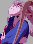  bow_(weapon) fire_emblem fire_emblem_if fuujin_yumi grey_background grey_hair long_hair male_focus open_mouth ponytail red_eyes simple_background solo takumi_(fire_emblem_if) weapon yumi_(bow) zo_ku_naga 
