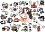  1other 6+boys 6+girls aged_down allen_(project_moon) anger_vein angry binah_(project_moon) bisected black_hair blonde_hair blue_eyes blue_hair blush_stickers breasts broom chair chesed_(project_moon) chicken_(food) chicken_leg chinese_clothes cigar cleavage clenched_teeth clock colored_skin commentary_request contempt_awe_(e.g.o) cup dante_(limbus_company) dark-skinned_female dark-skinned_male dark_skin don_quixote_(project_moon) double_bun drinking e.g.o_(project_moon) eating faust_(project_moon) fell_bullet_(e.g.o) flower food gas_can gasoline gregor_(project_moon) grey_skin gubo_(project_moon) hair_bun hair_flower hair_ornament hairband hanafuda_(project_moon) heathcliff_(project_moon) highres holding holding_cup holding_food hong_lu_(project_moon) ishmael_(project_moon) jang_schna jia_huan_(project_moon) jia_mu_(project_moon) jia_xichun_(project_moon) kojocho05 lady_wang_(project_moon) large_breasts lei_heng_(project_moon) limbus_company lin_daiyu_(project_moon) long_arms long_hair looking_at_viewer meursault_(project_moon) multiple_boys multiple_girls musical_note open_mouth orange_hair outis_(project_moon) ponytail pouring project_moon rodion_(project_moon) ryoshu_(project_moon) saude_(project_moon) shrenne_(project_moon) simple_background sinclair_(project_moon) skeleton smile teacup teeth thumbs_up translation_request twintails two_side_up umbrella walking wang_ren_(project_moon) white_background white_hair xue_baochai_(project_moon) xue_pan_(project_moon) yellow_eyes yi_sang_(project_moon) 
