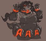 2024 4_horns 5_fingers animal_humanoid au_ra bottomwear breasts clothing digital_media_(artwork) dress female final_fantasy final_fantasy_xiv fingers gloves grey_body hair handwear hi_res horn humanoid jewelry long_hair looking_at_viewer mousedrive multi_horn necklace open_mouth red_eyes red_tongue restricted_palette scalie scalie_humanoid sharp_teeth skirt slightly_chubby solo square_enix teeth tongue xana_dotharl_(mousedrive)