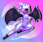  2015 abstract_background anthro anthrofied bat blush breasts buckteeth elpatrixf female fluffy fur hair hair_over_eyes mammal navel nintendo nipples open_mouth pok&eacute;mon pok&eacute;morph pussy smile solo teeth tongue translucent_wings video_games white_fur white_hair winged_arms wings woobat 