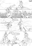alacorna anthro ardoris army cavalry celestin clothing comic duo equid equine equis_universe hi_res horn horse kelesta mammal military muscular mythological_creature mythological_equine mythology sunny_way traditional_media_(artwork) unicorn vectarion with_word_and_sword