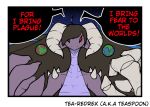 2021 4_fingers anthro bone comic dialogue digital_drawing_(artwork) digital_media_(artwork) dragon earth fangs female fingers fire hair messy_hair mythological_creature mythological_scalie mythology planet purple_body purple_scales red_eyes scales scalie skeleton_hand skull solo teaspoon teeth text