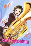  :d bad_id bad_pixiv_id brown_hair copyright_name hair_ornament hairclip hibike!_euphonium instrument kanau katou_hazuki neckerchief open_mouth red_neckwear school_uniform short_hair smile solo tuba 