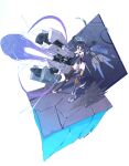  1girl absurdres aqua_halo aris_(blue_archive) aris_(mecha_suit)_(blue_archive) armlet artist_name bare_shoulders black_gloves black_leotard black_thighhighs blue_archive blue_eyes blue_hair blue_leotard bridal_legwear bright_pupils chinese_commentary commentary_request covered_navel crack damaged double-parted_bangs dust elbow_gloves electricity firing floating_hair full_body gang_shi_shao_e_fan gloves gradient_hair groin gun halo highleg highleg_leotard highres holding holding_gun holding_weapon huge_weapon incredibly_absurdres jewelry leotard long_bangs long_hair long_legs long_sidelocks looking_to_the_side mecha_musume mechanical_ears mechanical_legs mechanical_wings multicolored_hair multicolored_leotard official_alternate_costume official_alternate_hairstyle open_mouth railgun rectangular_halo ringed_eyes sidelocks simple_background single_mechanical_leg solo standing stirrup_legwear teeth thighhighs toeless_legwear torn_clothes torn_gloves torn_leotard torn_thighhighs twintails upper_teeth_only v-shaped_eyebrows very_long_hair weapon white_background white_leotard wings 