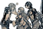  ! 1girl 3boys aqua_(kingdom_hearts) chest_strap english_commentary flying_sweatdrops gloves hand_on_another&#039;s_head holding_another&#039;s_arm kingdom_hearts looking_at_another multiple_boys owlforkh parted_lips petting riku_(kingdom_hearts) short_hair speech_bubble spoken_exclamation_mark standing sweatdrop terra_(kingdom_hearts) ventus_(kingdom_hearts) worried 