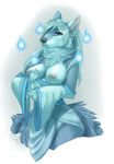  anthro bell breasts canine clothed clothing female fire fox fur mammal nipples nude ravebinx solo spirits teasing 